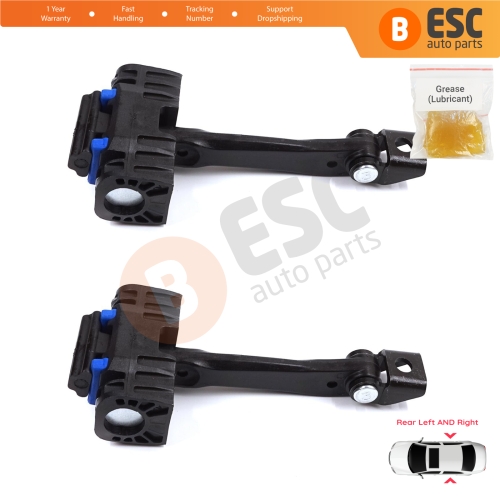 2 Pieces Rear Door Stop Check Assy Limiter Strap for BMW 3 Series E90 E91 2004-2012 51227176808