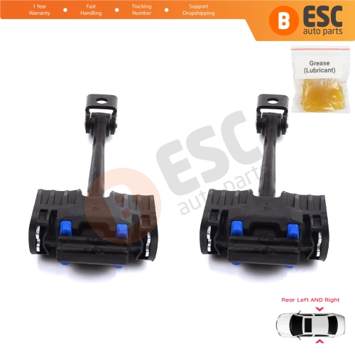 2 Pieces Rear Door Stop Check Assy Limiter Strap for BMW 3 Series E90 E91 2004-2012 51227176808