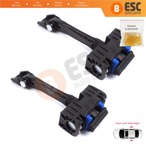 2 Pieces Rear Door Stop Check Assy Limiter Strap for BMW 3 Series E90 E91 2004-2012 51227176808