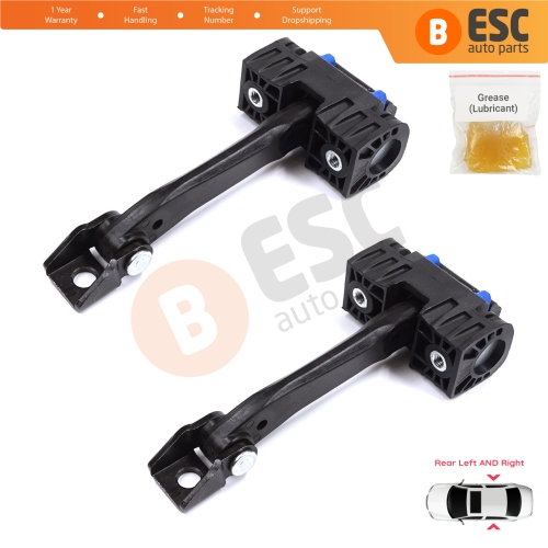 2 Pieces Rear Door Stop Check Assy Limiter Strap for BMW 3 Series E90 E91 2004-2012 51227176808