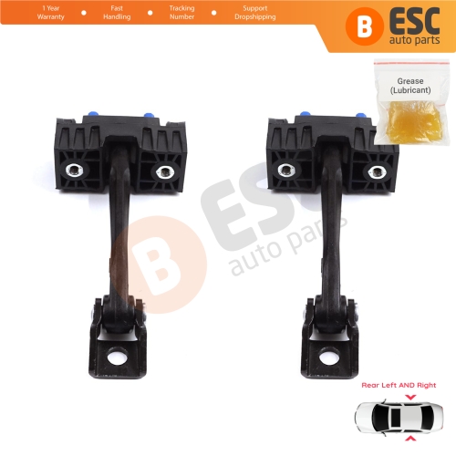 2 Pieces Rear Door Stop Check Assy Limiter Strap for BMW 3 Series E90 E91 2004-2012 51227176808