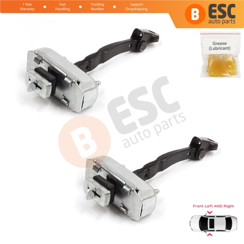 2 Pieces Front Door Stop Check Assy Limiter Strap for Toyota Avensis MK3 T27 T270 2009-2018 68610-05052