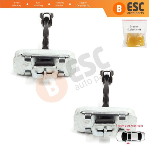 2 Pieces Front Door Stop Check Assy Limiter Strap for Toyota Avensis MK3 T27 T270 2009-2018 68610-05052