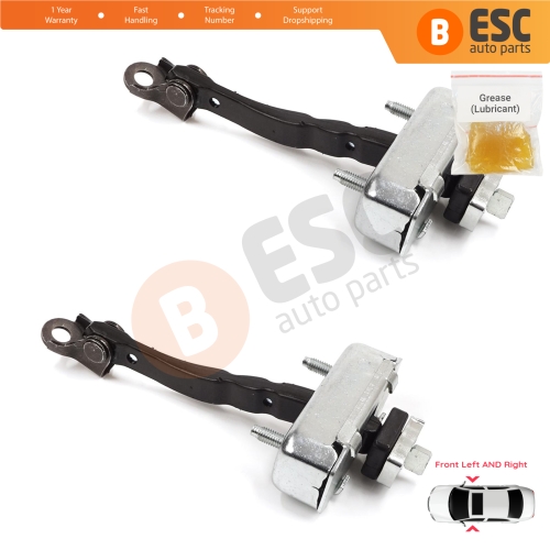 2 Pieces Front Door Stop Check Assy Limiter Strap for Toyota Avensis MK3 T27 T270 2009-2018 68610-05052