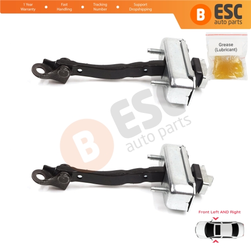 2 Pieces Front Door Stop Check Assy Limiter Strap for Toyota Avensis MK3 T27 T270 2009-2018 68610-05052