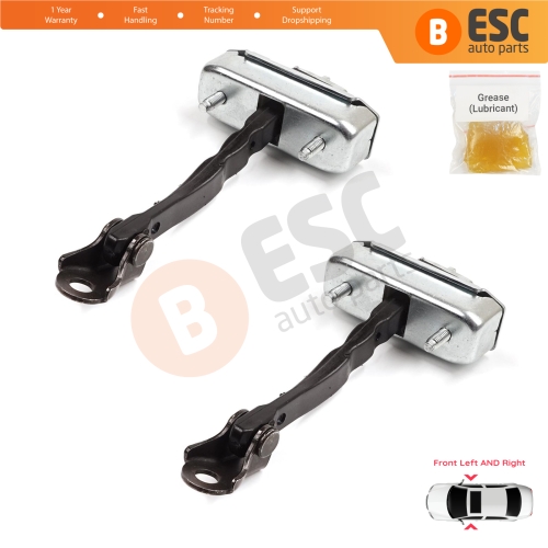 2 Pieces Front Door Stop Check Assy Limiter Strap for Toyota Avensis MK3 T27 T270 2009-2018 68610-05052