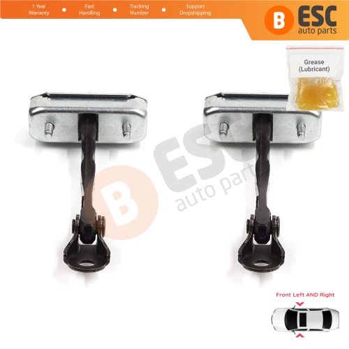 2 Pieces Front Door Stop Check Assy Limiter Strap for Toyota Avensis MK3 T27 T270 2009-2018 68610-05052