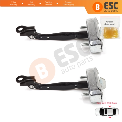 2 Pieces Rear Door Stop Check Assy Limiter Strap for Toyota Camry MK7 V5 XV50 XV55 2011-2019 68630-33092