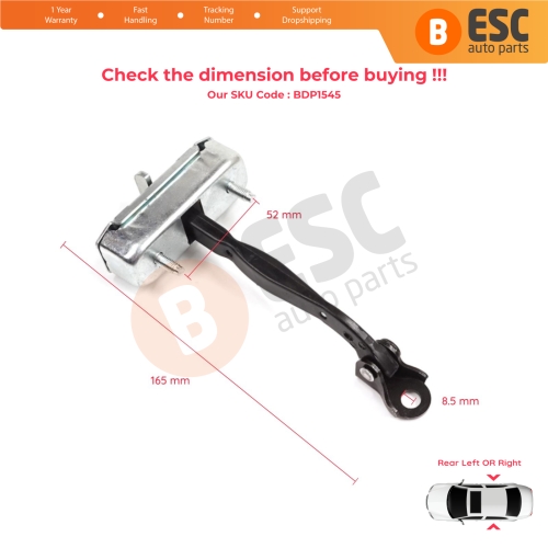 2 Pieces Rear Door Stop Check Assy Limiter Strap for Toyota Camry MK7 V5 XV50 XV55 2011-2019 68630-33092