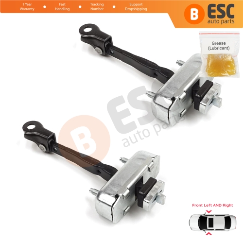 2 Pieces Front Door Stop Check Assy Limiter Strap for Toyota Sequoia MK2 XK60 2008-2022 Tundra MK2 XK50 2007-2021 4-Door 68620-0C023