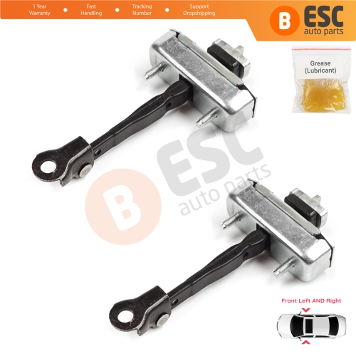 2 Pieces Front Door Stop Check Assy Limiter Strap for Toyota Sequoia MK2 XK60 2008-2022 Tundra MK2 XK50 2007-2021 4-Door 68620-0C023