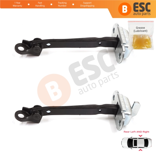 2 Pieces Rear Door Stop Check Assy Limiter Strap for Toyota Corolla E21 E210 2019-On 4/5 Door 68630-02340