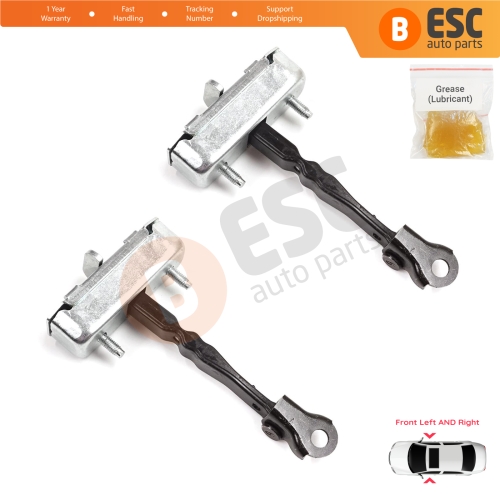 2 Pieces Front Door Stop Check Assy Limiter Strap for Toyota Auris MK1 E150 E15 2007-2012 68610-02111