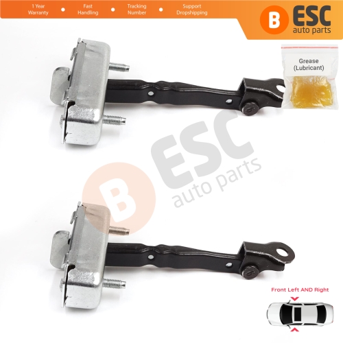 2 Pieces Front Door Stop Check Assy Limiter Strap for Toyota Auris MK1 E150 E15 2007-2012 68610-02111