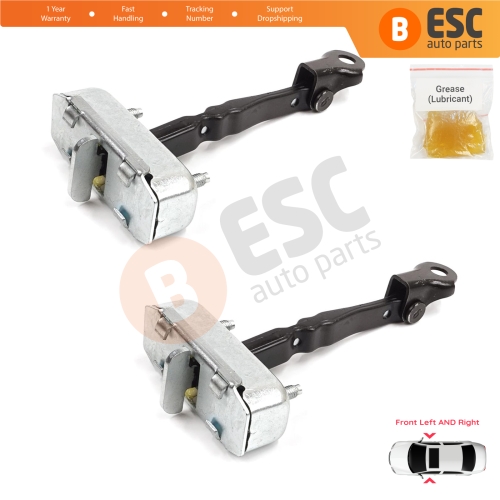 2 Pieces Front Door Stop Check Assy Limiter Strap for Toyota Auris MK1 E150 E15 2007-2012 68610-02111
