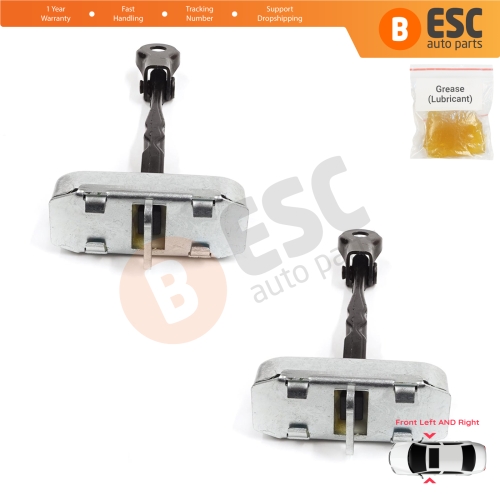 2 Pieces Front Door Stop Check Assy Limiter Strap for Toyota Auris MK1 E150 E15 2007-2012 68610-02111