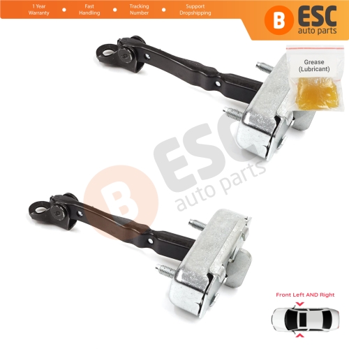 2 Pieces Front Door Stop Check Assy Limiter Strap for Toyota Auris MK1 E150 E15 2007-2012 68610-02111
