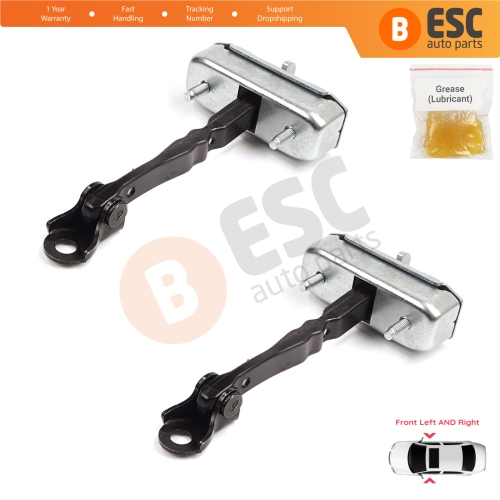 2 Pieces Front Door Stop Check Assy Limiter Strap for Toyota Auris MK1 E150 E15 2007-2012 68610-02111