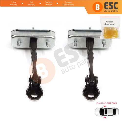 2 Pieces Front Door Stop Check Assy Limiter Strap for Toyota Auris MK1 E150 E15 2007-2012 68610-02111