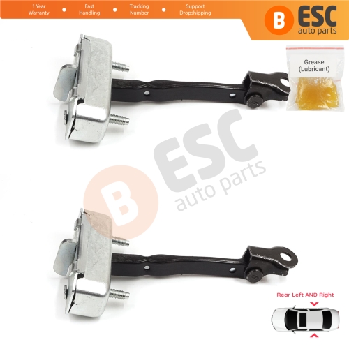 2 Pieces Rear Door Stop Check Assy Limiter Strap for Toyota Auris MK1 E150 E15 2007-2012 68630-02121