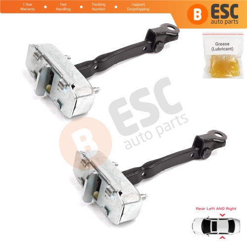 2 Pieces Rear Door Stop Check Assy Limiter Strap for Toyota Auris MK1 E150 E15 2007-2012 68630-02121