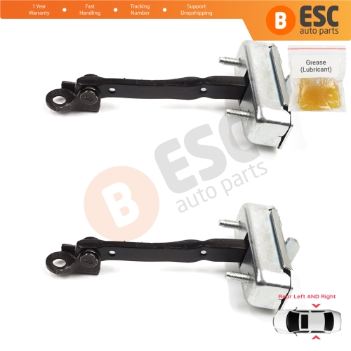 2 Pieces Rear Door Stop Check Assy Limiter Strap for Toyota Auris MK1 E150 E15 2007-2012 68630-02121