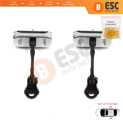 2 Pieces Rear Door Stop Check Assy Limiter Strap for Toyota Auris MK1 E150 E15 2007-2012 68630-02121