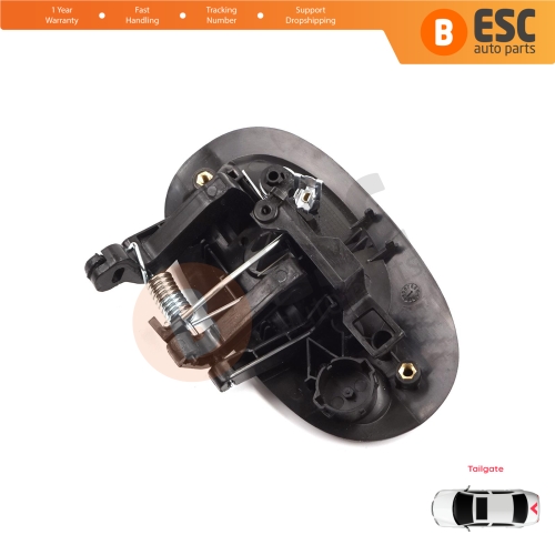 Rear Tailgate Exterior Door Opener Handle Black for Renault Kangoo KC Express FC Nissan Kubistar MK1 X76 8200153666