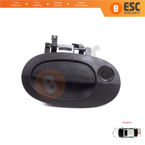 Rear Tailgate Exterior Door Opener Handle Black for Renault Kangoo KC Express FC Nissan Kubistar MK1 X76 8200153666
