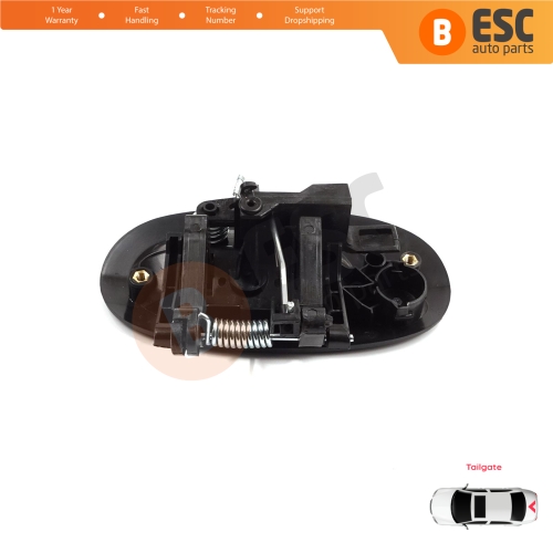 Rear Tailgate Exterior Door Opener Handle Black for Renault Kangoo KC Express FC Nissan Kubistar MK1 X76 8200153666
