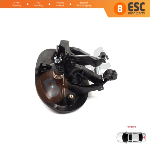 Rear Tailgate Exterior Door Opener Handle Black for Renault Kangoo KC Express FC Nissan Kubistar MK1 X76 8200153666
