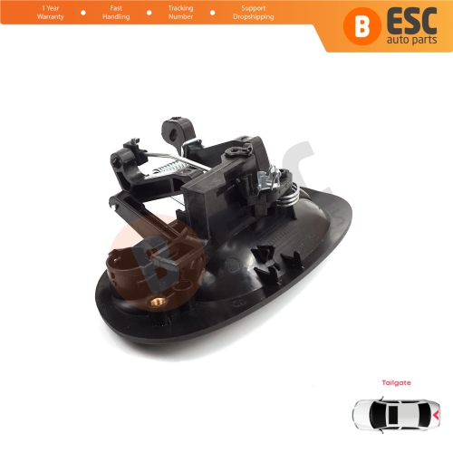 Rear Tailgate Exterior Door Opener Handle Black for Renault Kangoo KC Express FC Nissan Kubistar MK1 X76 8200153666
