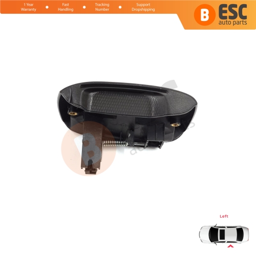 Left Side Sliding Door Exterior Opener Handle Black for Renault Kangoo KC Express FC Nissan Kubistar MK1 X76 8200107371