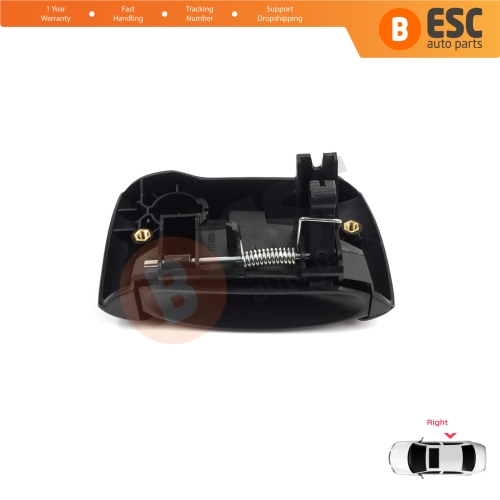 Right Side Sliding Door Exterior Opener Handle Black for Renault Kangoo KC Express FC Nissan Kubistar MK1 X76 8200107372