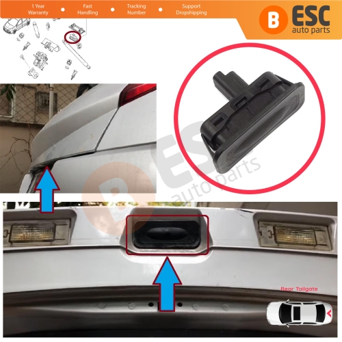Rear Tailgate Lock Release Button for Renault Megane Scenic MK2 3 Clio MK3 MK4 Captur Laguna 3 Modus Twingo 2 8200076256