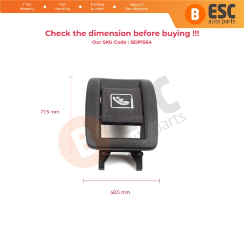 1 Piece Rear Child Seat Safety ISOFIX Slot Trim Cover Button For Renault Megane MK4 BFB B9A K9A 2015-On 4/5 Door 873E24846R