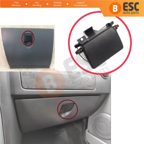 Glove Box Handle Button Opener Black for Renault Dacia Logan MK1 LS KS 2004-2008 Pre-Facelift 4/5-Door 6001548684