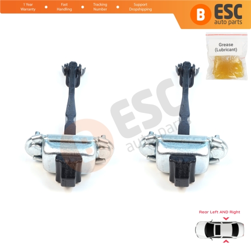 2 Pieces Rear Door Stop Check Assy Limiter Strap for Renault Dacia Jogger RK 2021-On 824316685R