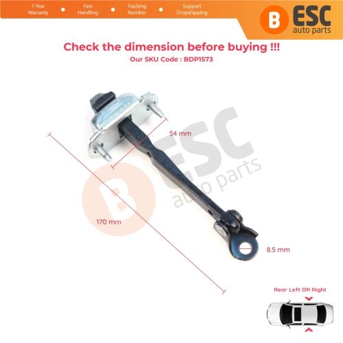 Rear Door Stop Check Assy Limiter Strap for Renault Dacia Jogger RK 2021-On 824316685R