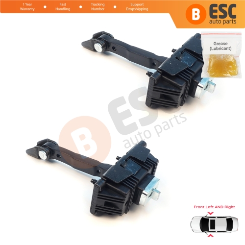 2 Pieces Front Door Stop Check Assy Limiter Strap for Toyota Avensis MK2 T25 2003-2008 6861005040