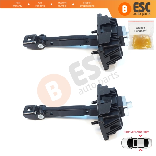 2 Pieces Rear Door Stop Check Assy Limiter Strap for Toyota Avensis MK2 T25 2003-2008 6863005040