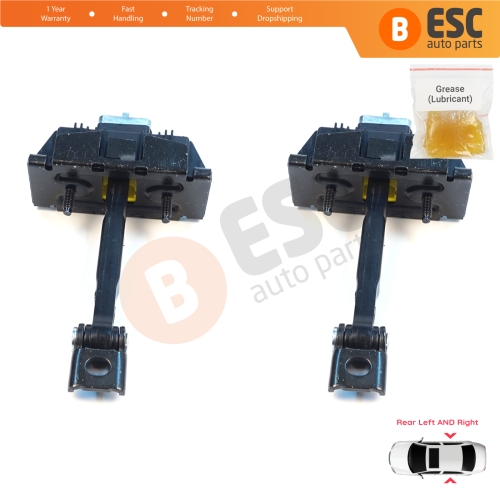 2 Pieces Rear Door Stop Check Assy Limiter Strap for Toyota Avensis MK2 T25 2003-2008 6863005040