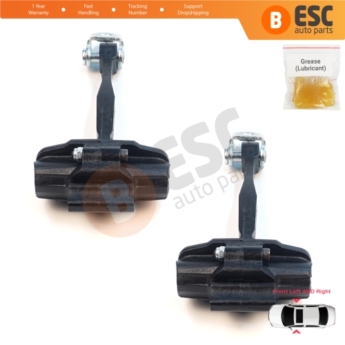2 Pieces Front Door Stop Check Assy Limiter Strap for Jeep Renegade BU B1 BV 2014-On 51953320