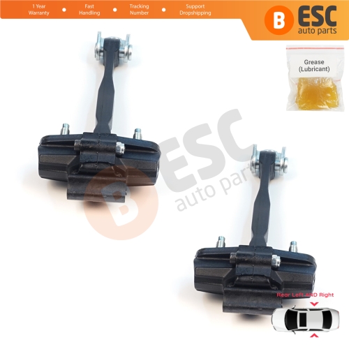 2 Pieces Rear Door Stop Check Assy Limiter Strap for Jeep Renegade BU B1 BV 2014-On 51953322