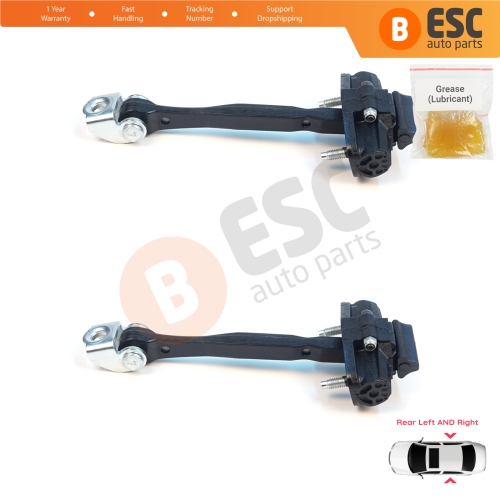 2 Pieces Rear Door Stop Check Assy Limiter Strap for Jeep Renegade BU B1 BV 2014-On 51953322