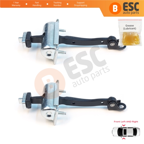 2 Pieces Front Door Stop Check Assy Limiter Strap for Jeep Cherokee MK5 KL 2014-2023 K68103030AD