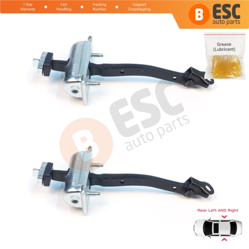2 Pieces Rear Door Stop Check Assy Limiter Strap for Jeep Cherokee MK5 KL 2014-2023 K68103032AD
