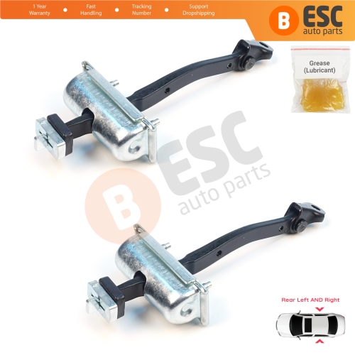 2 Pieces Rear Door Stop Check Assy Limiter Strap for Jeep Cherokee MK5 KL 2014-2023 K68103032AD