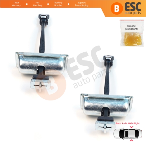 2 Pieces Rear Door Stop Check Assy Limiter Strap for Jeep Cherokee MK5 KL 2014-2023 K68103032AD