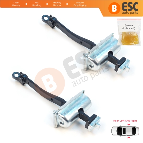 2 Pieces Rear Door Stop Check Assy Limiter Strap for Jeep Cherokee MK5 KL 2014-2023 K68103032AD